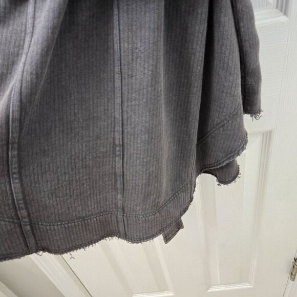 Pilcro Belted Vest Small Gray Sleeveless Belted Snap Up Utility Grunge Goblin - Picture 8 of 15